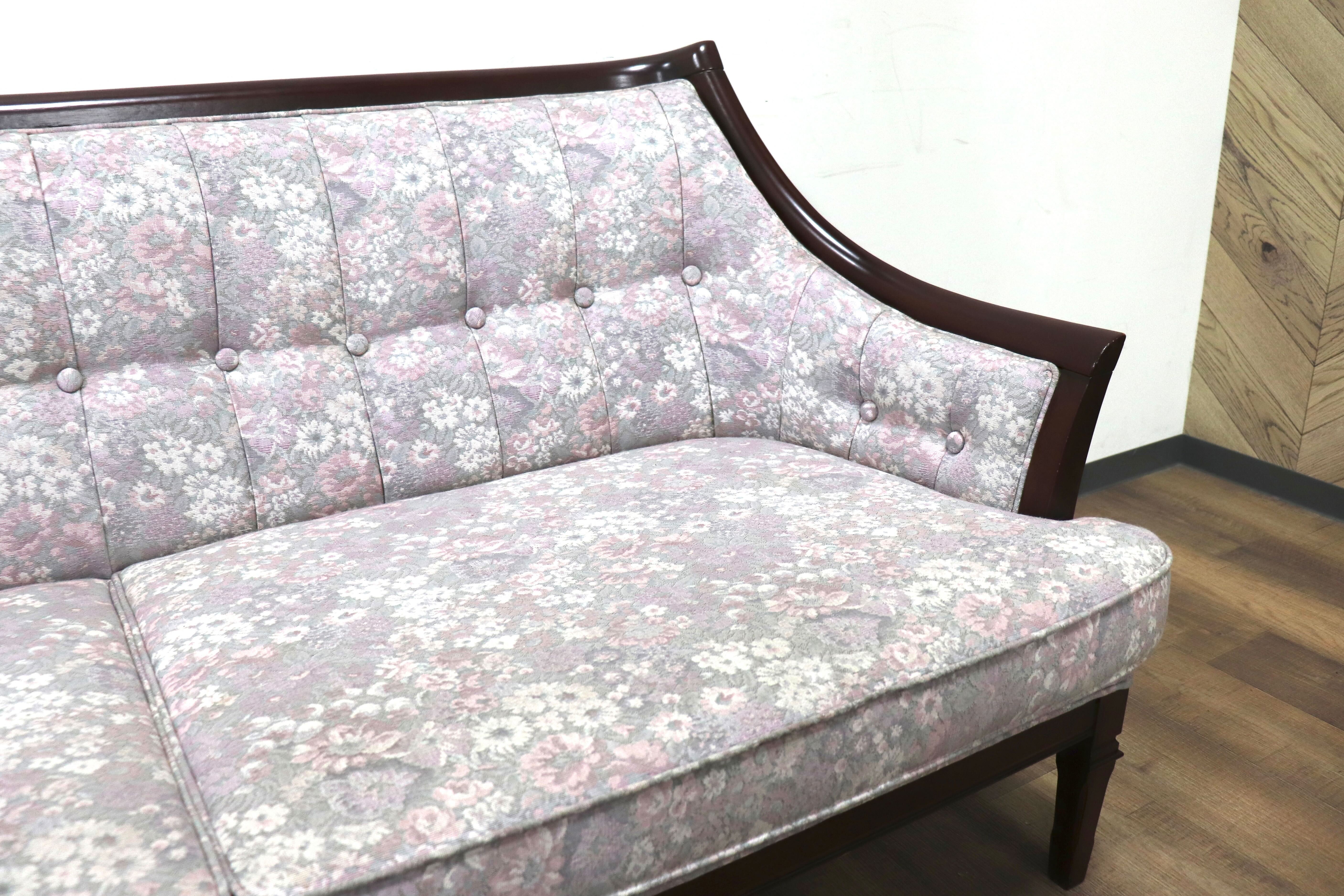 GMHS59○maruni / マルニ 地中海 サランテ 2人掛けソファ ラブソファ 2シーター アームソファ ファブリック 花柄 定価約27万