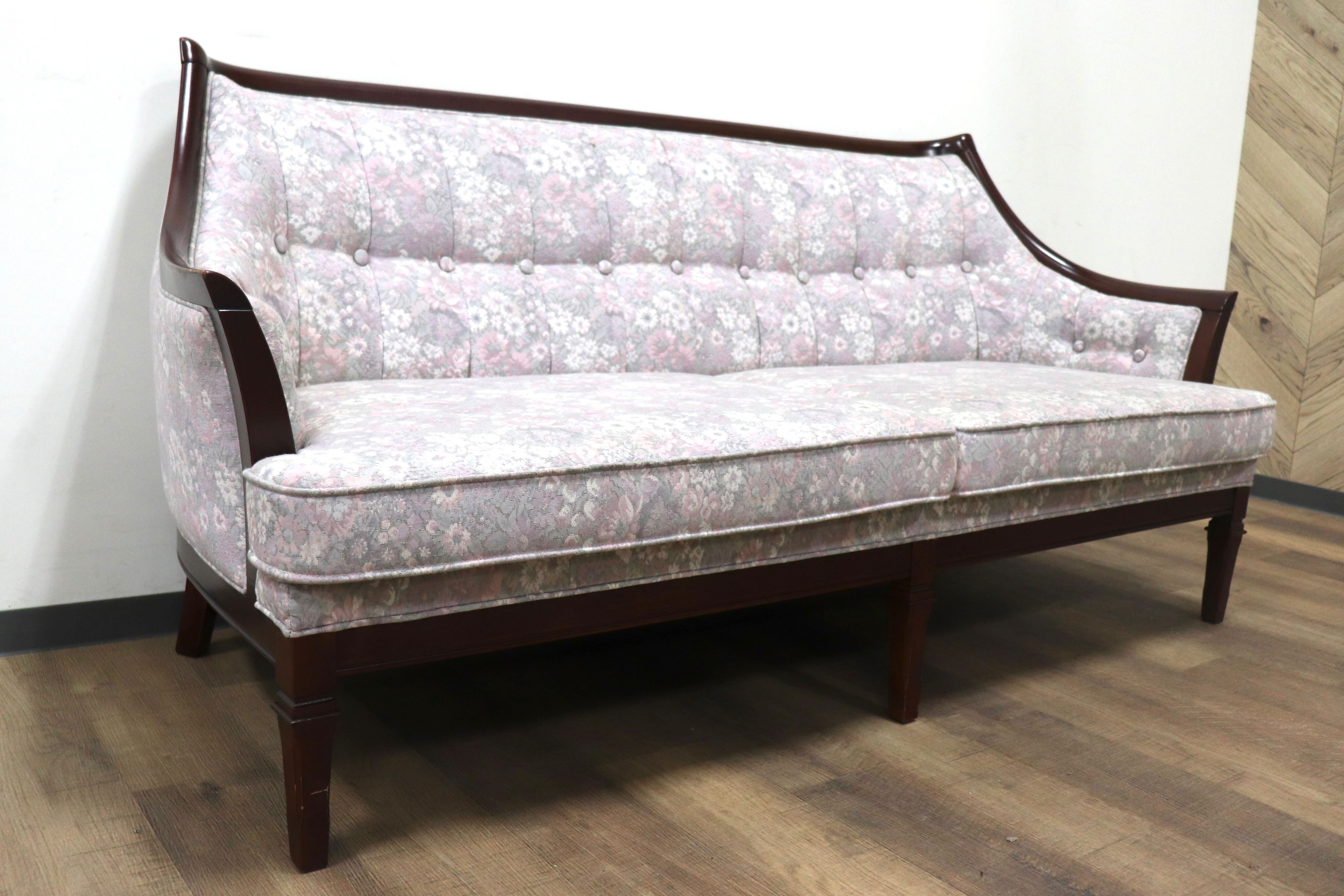 GMHS59○maruni / マルニ 地中海 サランテ 2人掛けソファ ラブソファ 2シーター アームソファ ファブリック 花柄 定価約27万