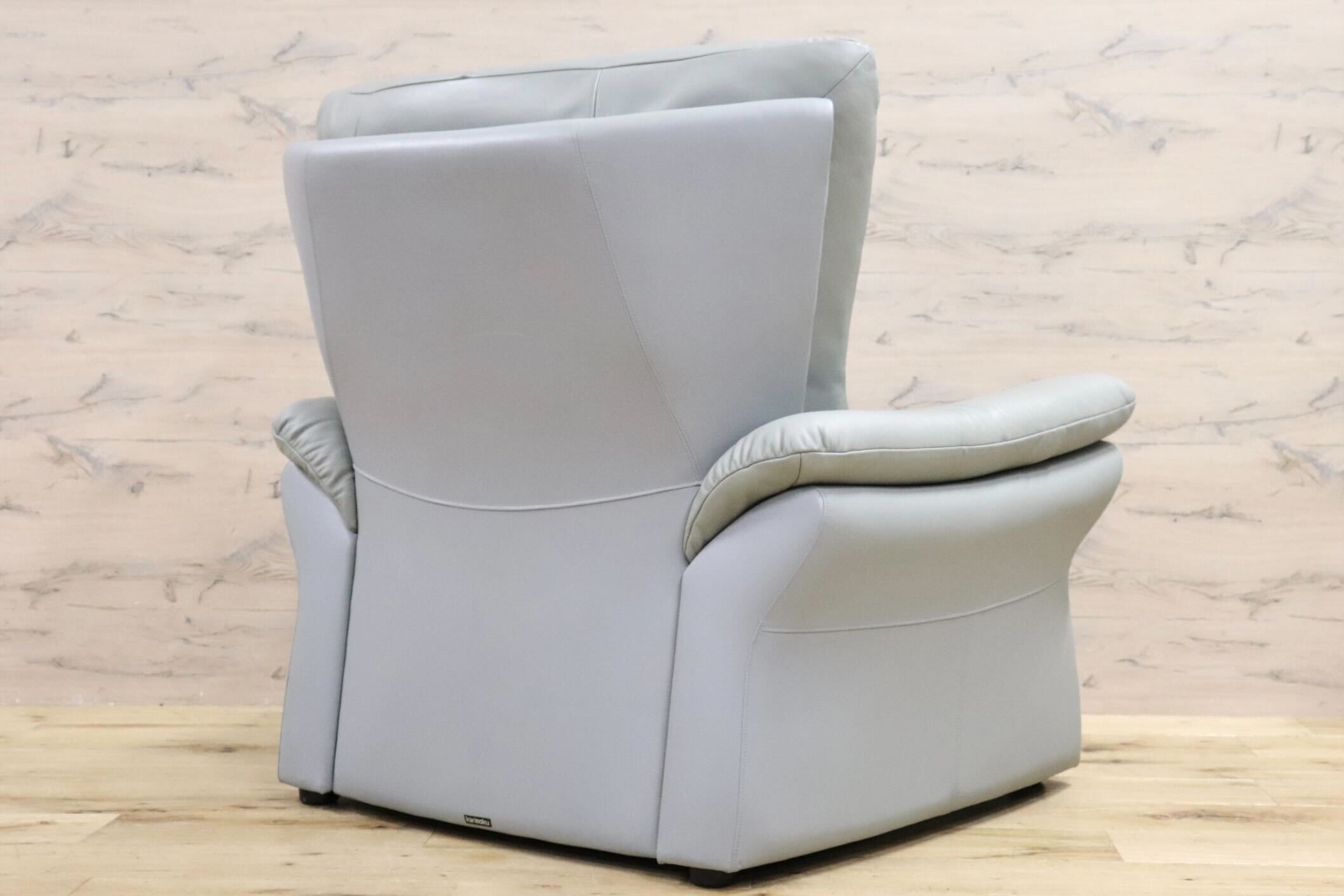 GMHK361C○karimoku / カリモク 1人掛けソファ シングルソファ ラウンジソファ アームチェア 応接 ハイバック 本革 モダン 国産家具