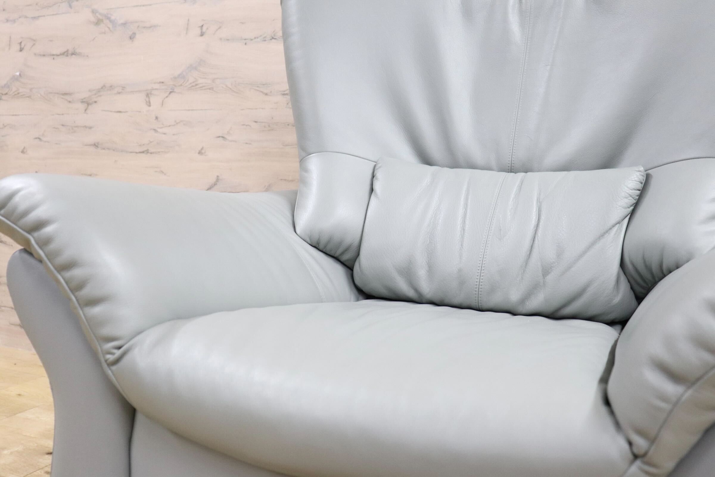 GMHK361C○karimoku / カリモク 1人掛けソファ シングルソファ ラウンジソファ アームチェア 応接 ハイバック 本革 モダン 国産家具