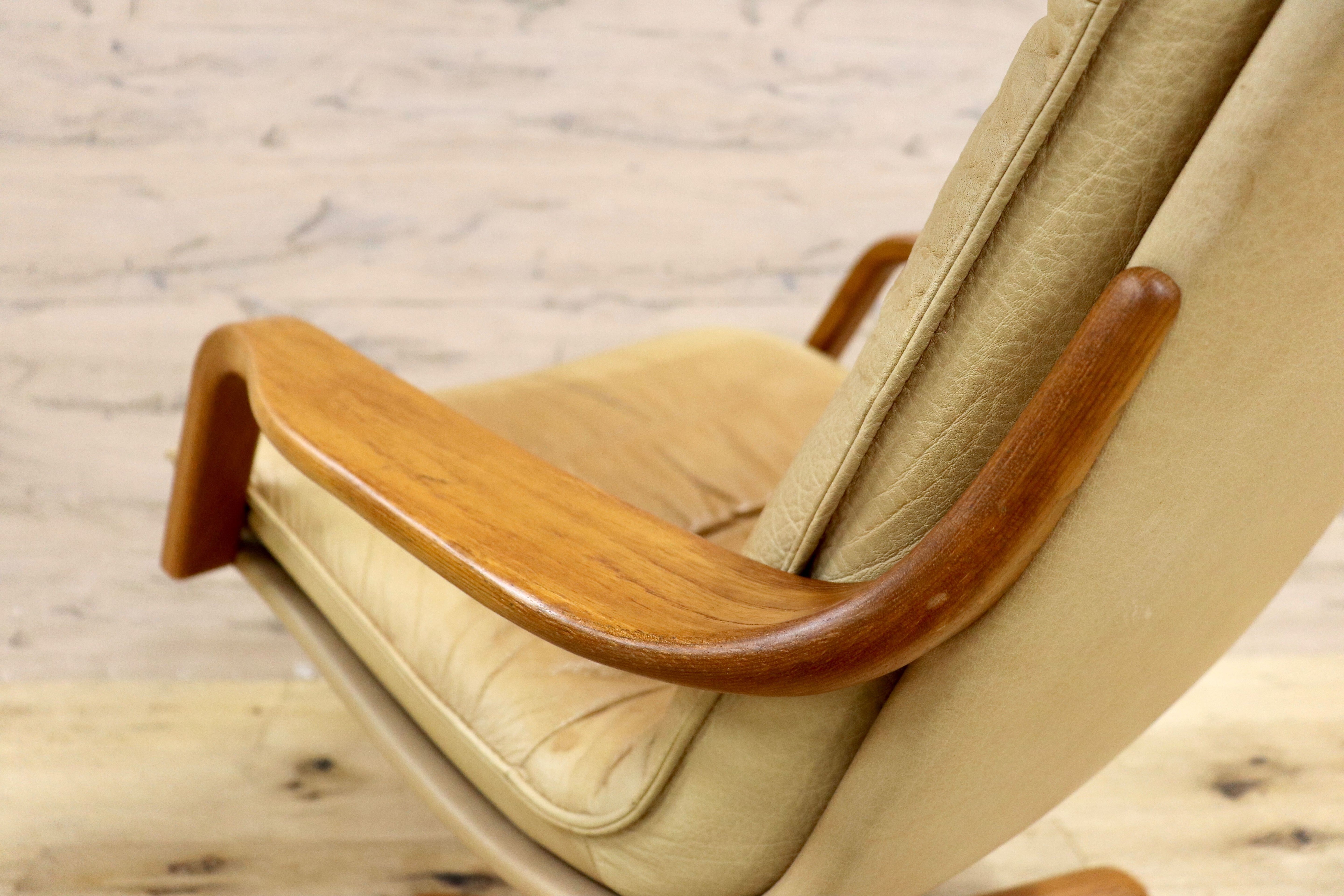 GMIK109A○BERG Furniture / ベルグファニチャー 1人掛けソファ ラウンジチェア 回転式 本革 ミッドセンチュリー ヴィンテージ デンマーク