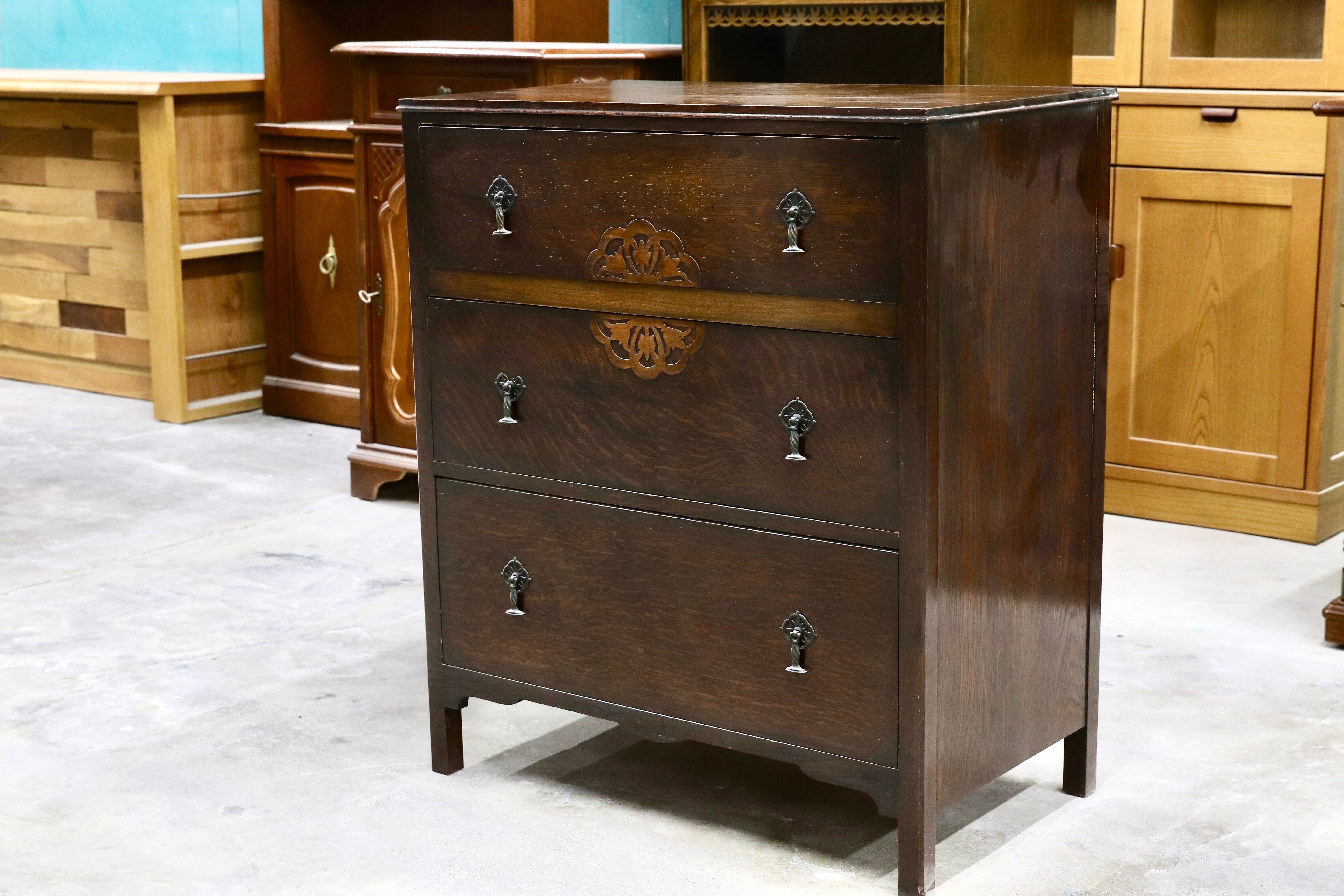 GMHK456○RALEIGH FURNITURE ヴィンテージ チェスト オーク無垢材 クラシック 英国アンティーク US 西洋 家具