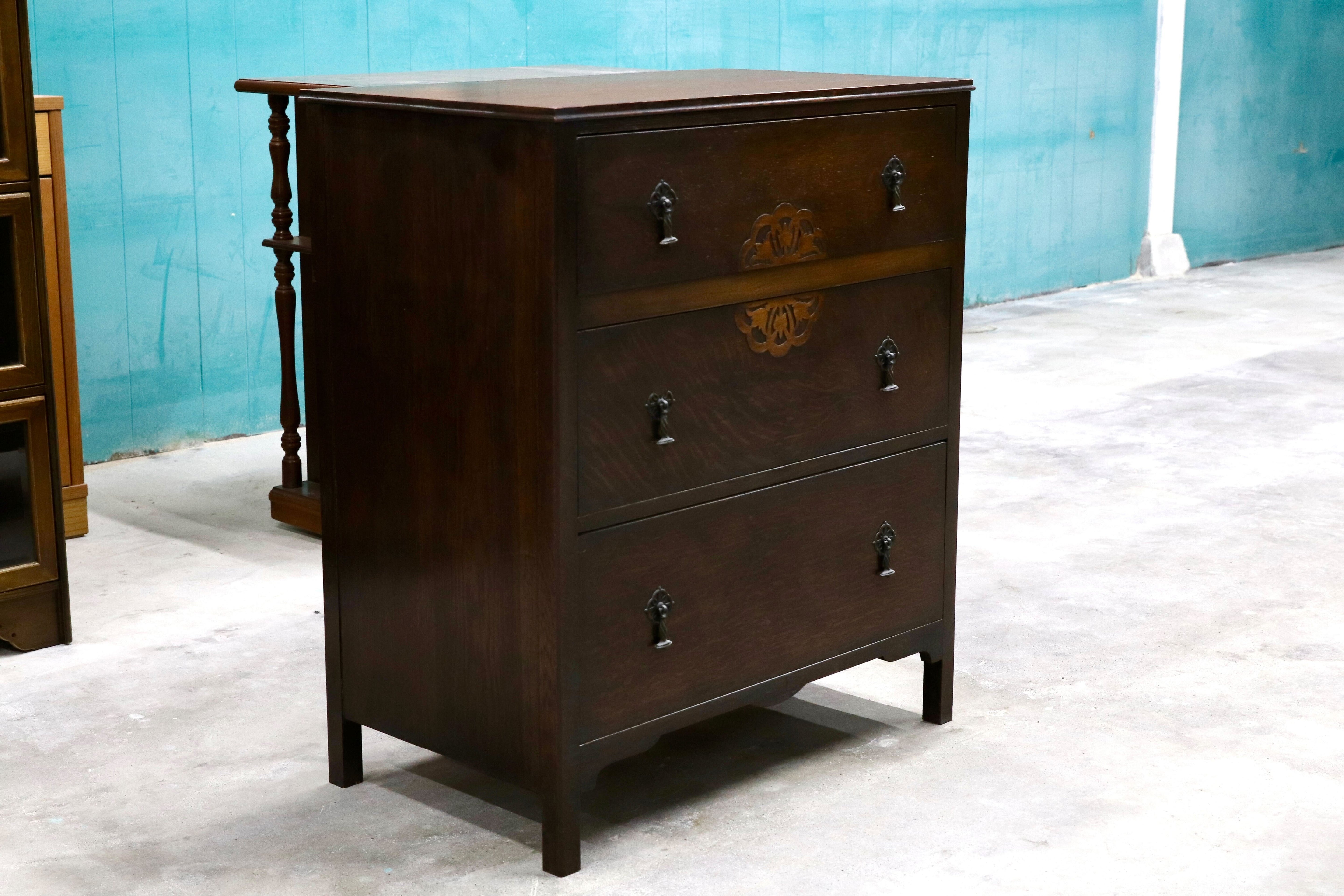 GMHK456○RALEIGH FURNITURE ヴィンテージ チェスト オーク無垢材 クラシック 英国アンティーク US 西洋 家具