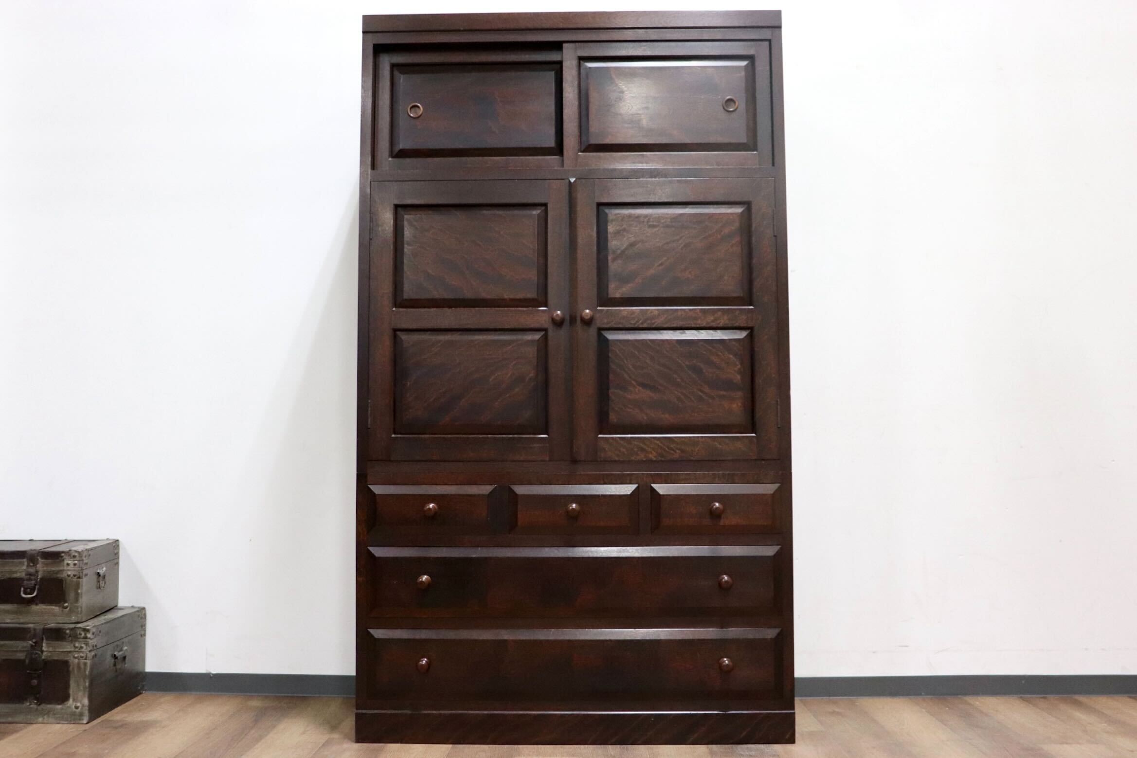 GMHK623C○松本民芸家具 D型 和箪笥 着物箪笥 整理箪笥 洋服タンス ミズメザクラ 無垢材 最高級 伝統工芸 和モダン 和家具 定価約65万