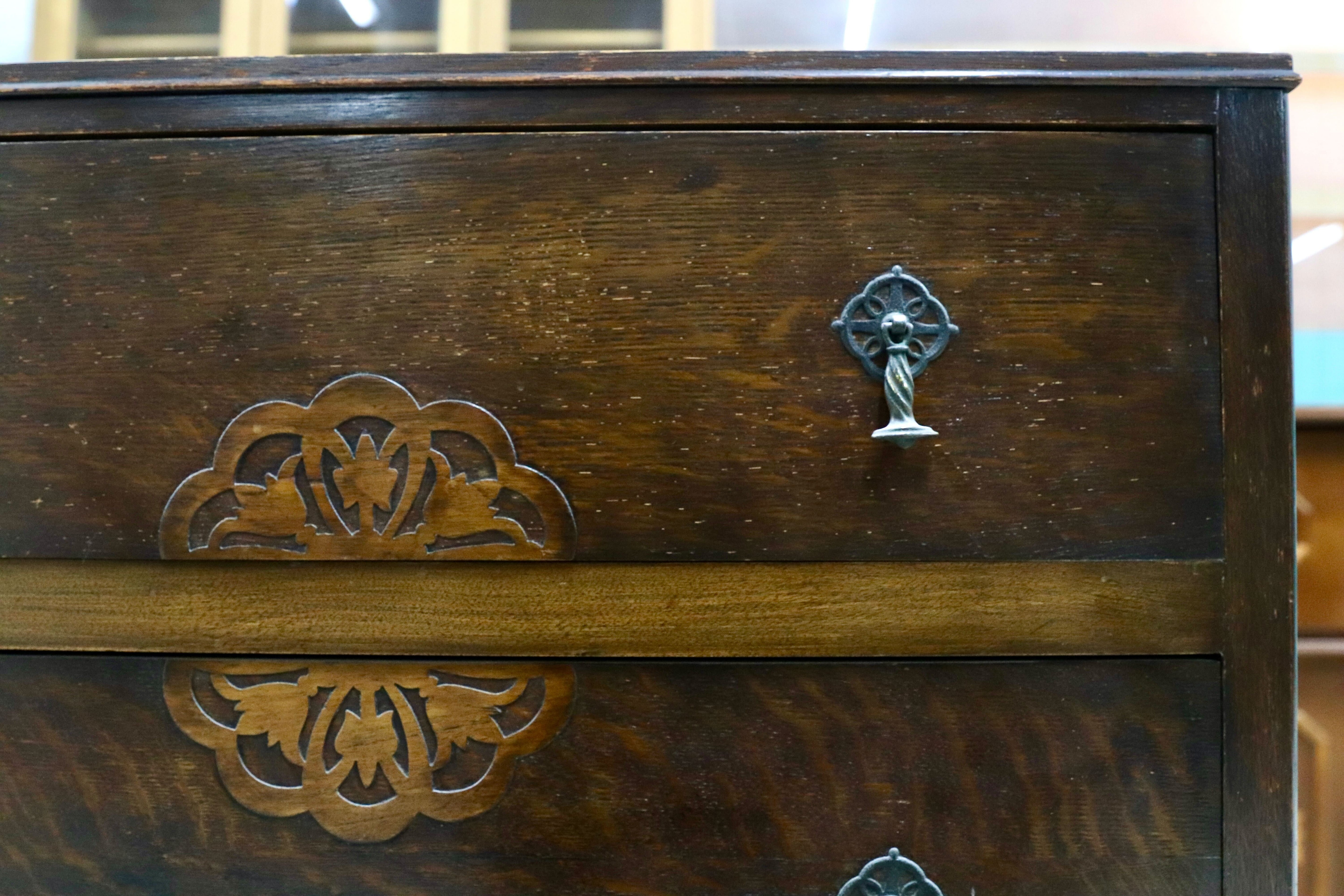 GMHK456○RALEIGH FURNITURE ヴィンテージ チェスト オーク無垢材 クラシック 英国アンティーク US 西洋 家具