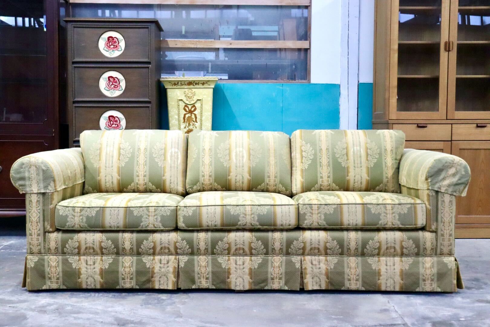 GMIK675B○DREXEL HERITAGE / ドレクセルヘリテイジ 3人掛けソファ トリプルソファ 長椅子 ファブリック ヴィンテージ クラシック