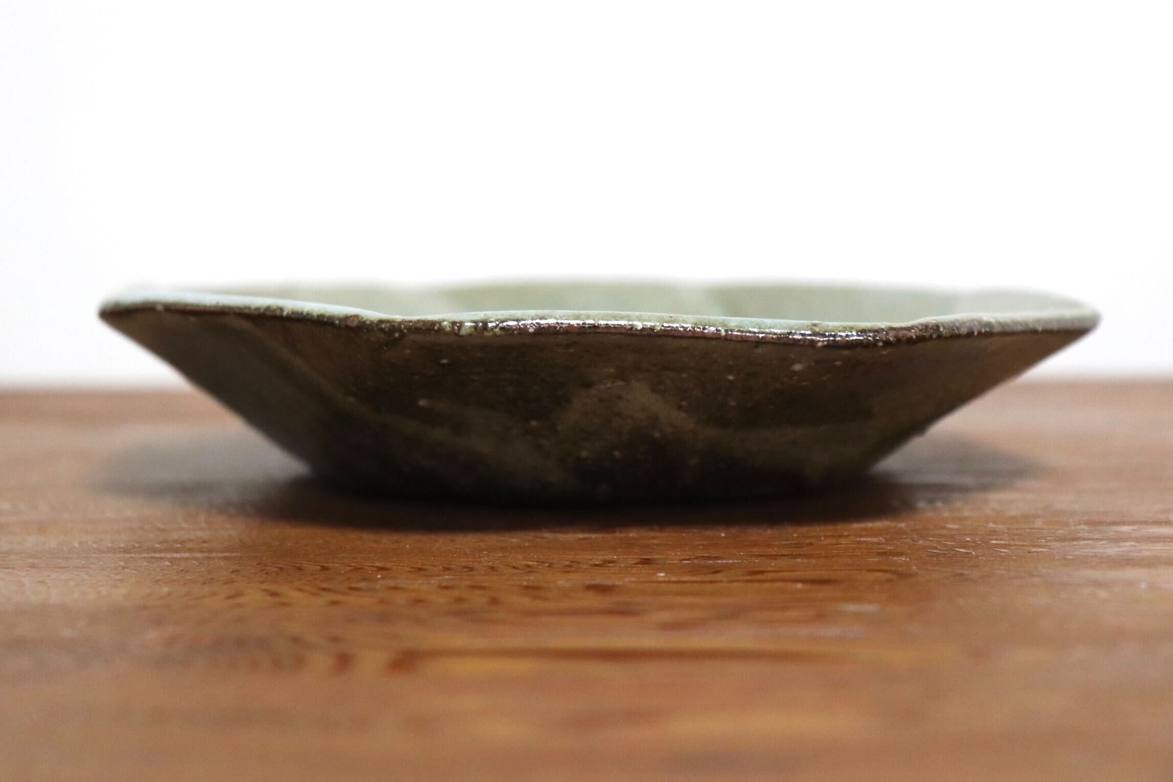 GMIO504C◯丹山窯 丹波焼 八角皿 緑 陶器 丹波篠山 伝統工芸 未使用