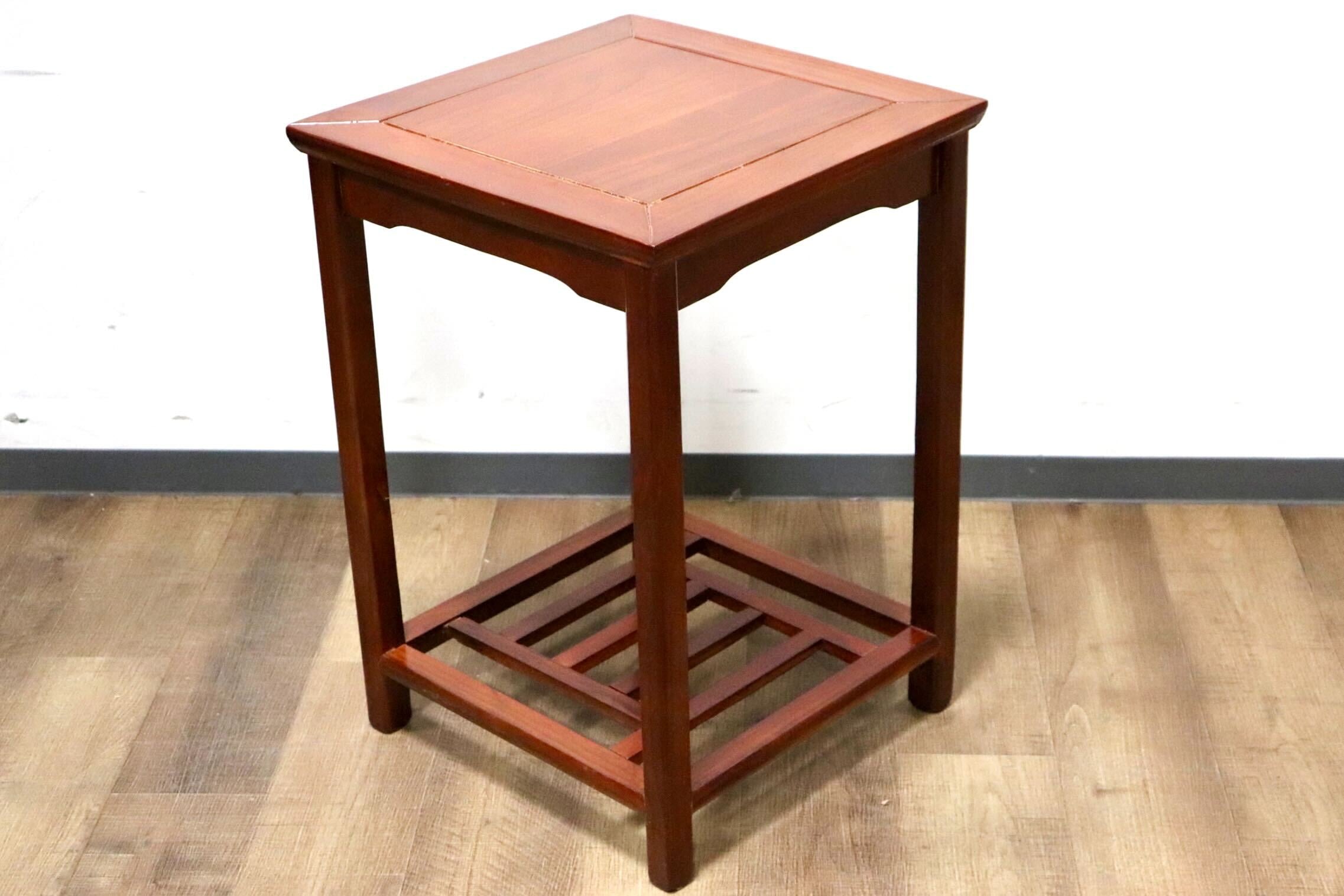 GMHK295F○中国民芸様式 アンティーク サイドテーブル コーヒーテーブル 花台 香炉台 飾り台 電話台 机 店舗什器 木製 クラシック アジアン