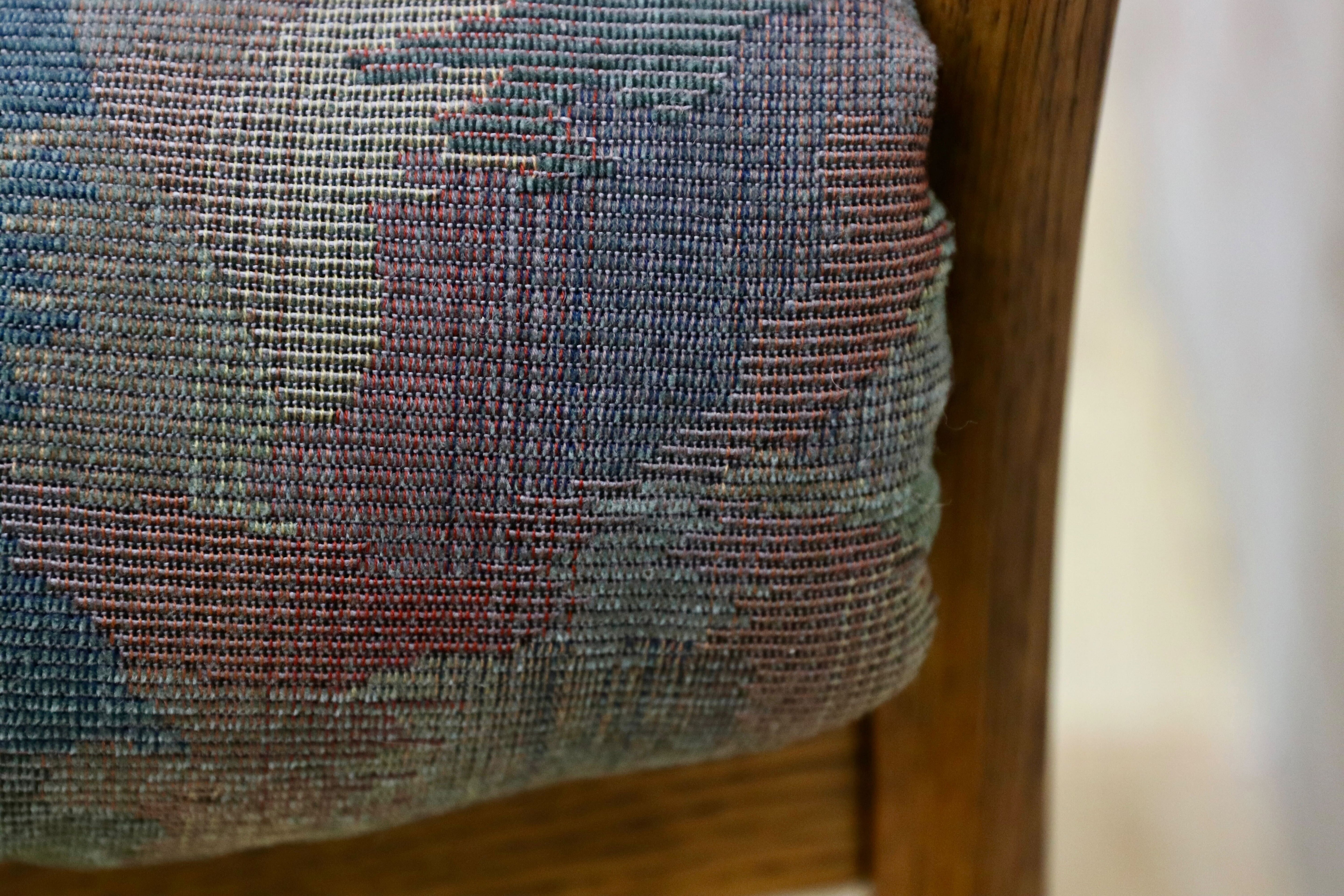 GMHK569A○浜本工芸 / HAMAMOTO アームチェア ダイニングチェア 椅子 オーク材 無垢 ファブリック レトロ カントリー