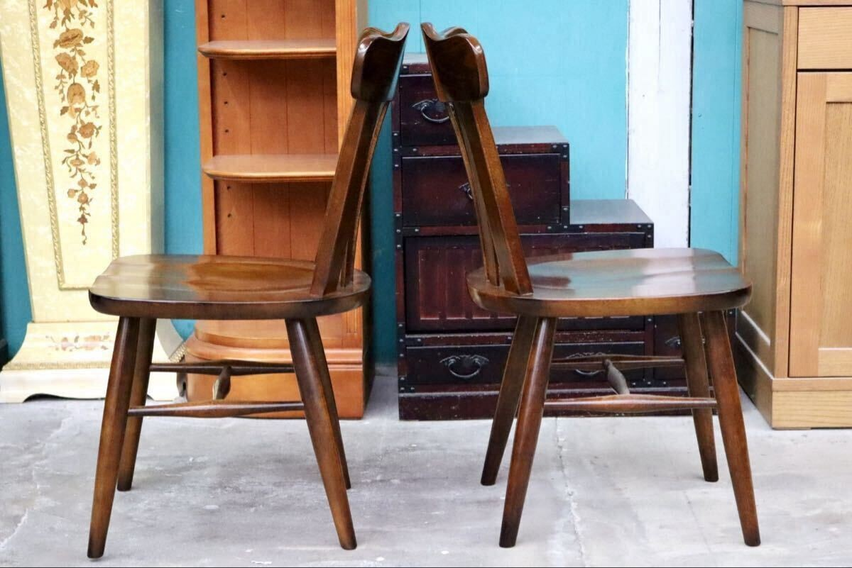 GMIS382A○karimoku / カリモク コロニアル ダイニングチェア アームレスチェア 椅子 2脚セット 木製 無垢材 国産家具 クラシック