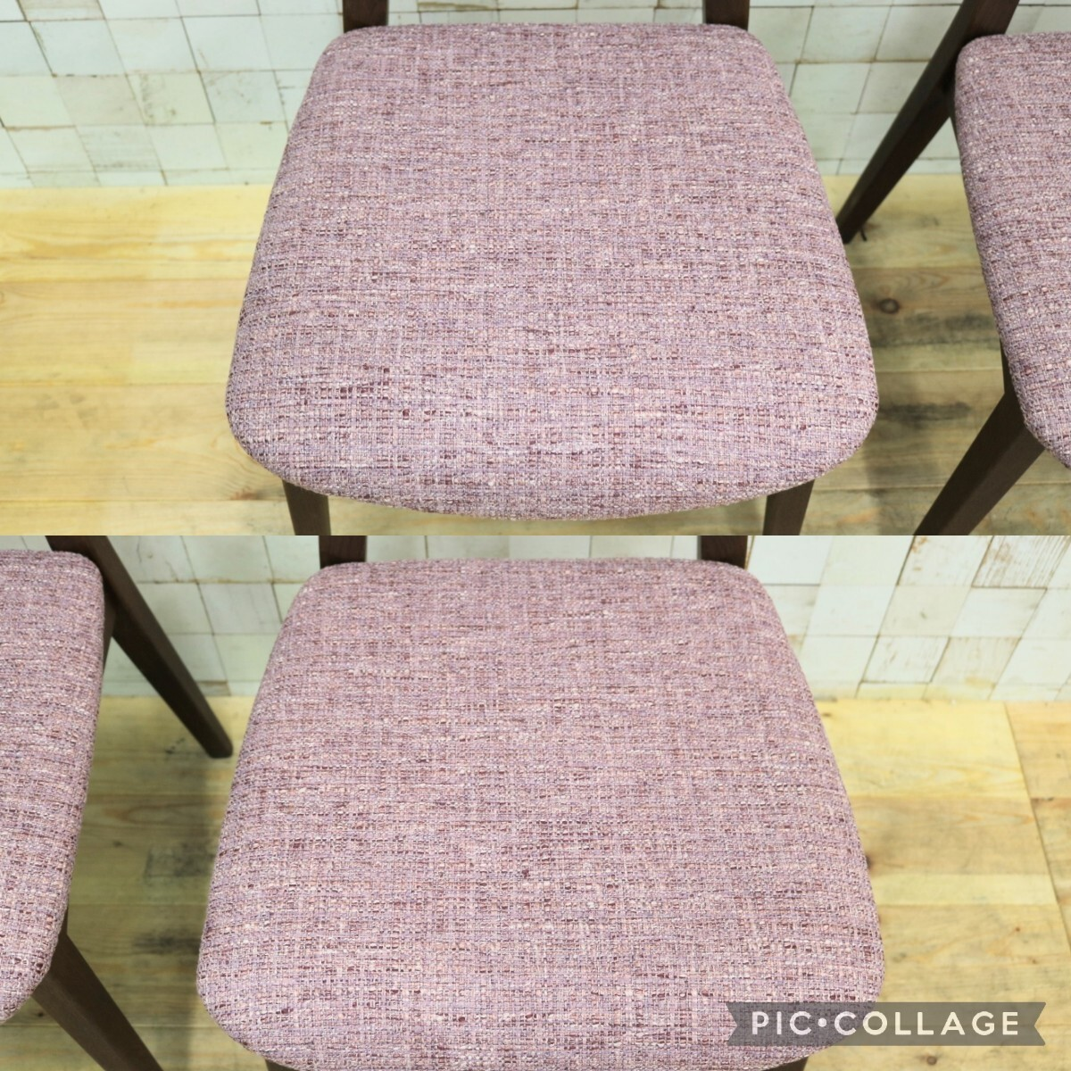 GMIS219D◯飛騨清見工房 ダイニングチェア 2脚セット 食卓椅子 ファブリック ヴィンテージ ジャパニーズモダン 飛騨家具 木製家具