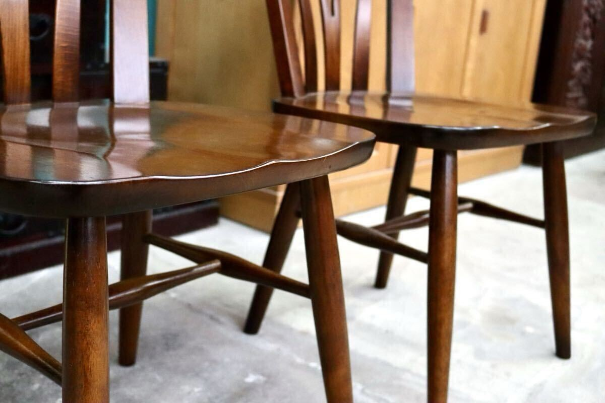 GMIS382A○karimoku / カリモク コロニアル ダイニングチェア アームレスチェア 椅子 2脚セット 木製 無垢材 国産家具 クラシック