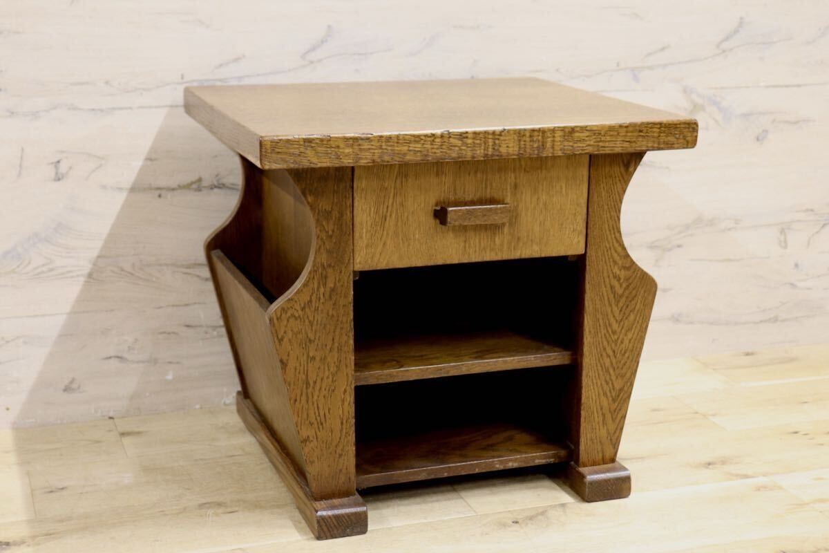 GMIS302○オーク材 サイドテーブル ベッドサイドテーブル エンドテーブル 花台 飾り台 オールドカントリー クラシック ダッチカントリー