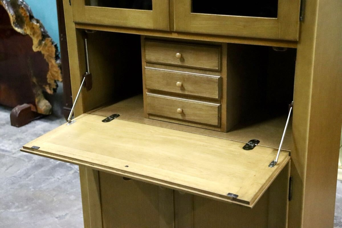 GMIK485○karimoku / カリモク ライティングデスク 本棚 キャビネット 飾り棚 パソコンデスク モダン 国産家具