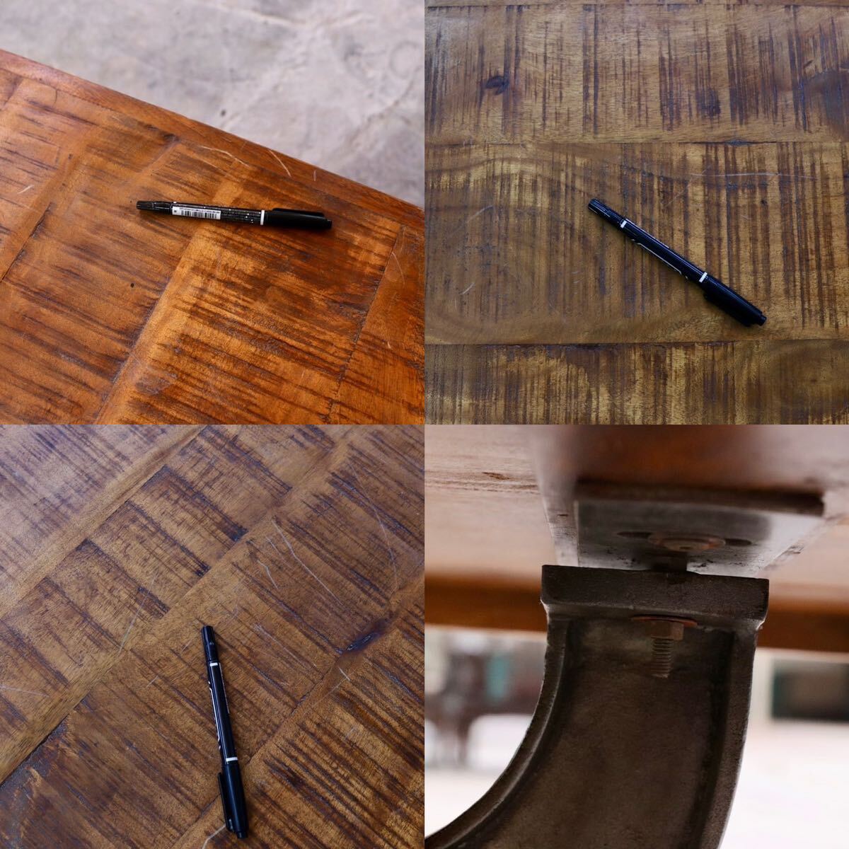 GMHK482B○インダストリアル 工業系 センターテーブル リビングテーブル アイアン 古木 コーヒーテーブル カフェ 店舗什器 アンティーク