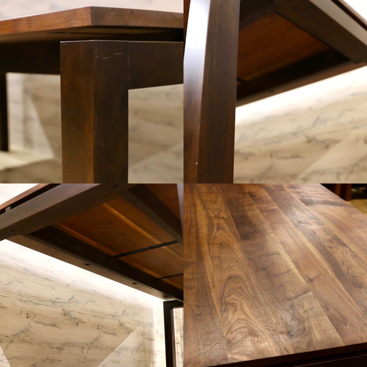 GMHS376○Ritzwell / リッツウェル FVテーブル ウォールナット無垢材 ダイニングテーブル 食卓テーブル 大型 北欧スタイル 定価42万