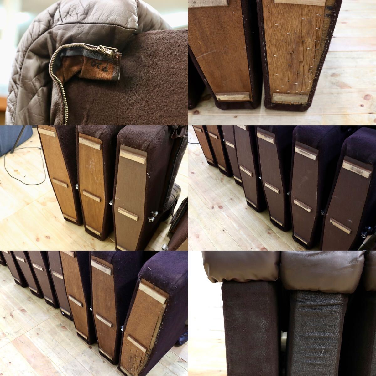 GMHK550○mobilia / モビリア スネークソファ 10連 名作 石原裕次郎 IDC大塚家具 北欧ヴィンテージ ブラウン de sede デセデ