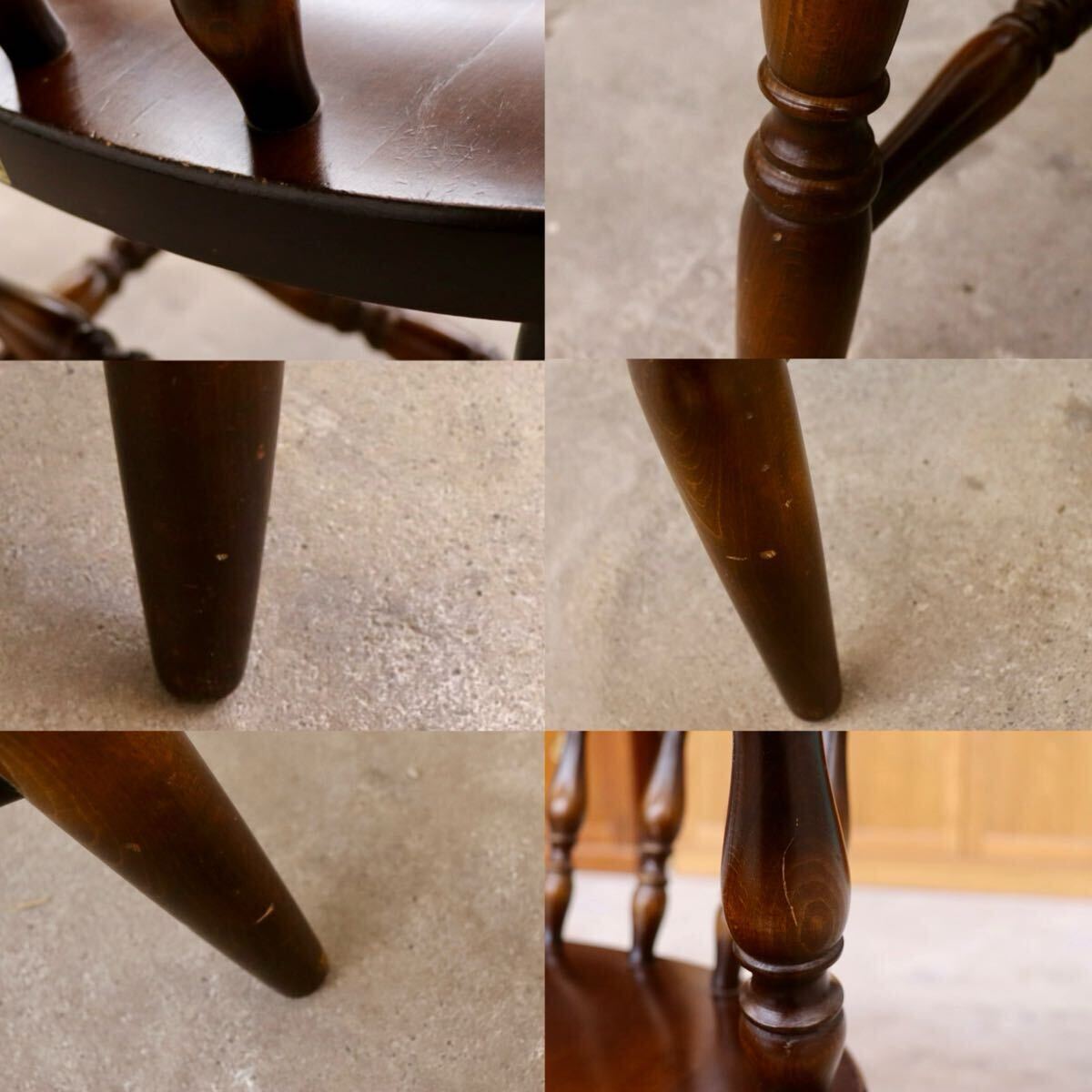 GMHS591A○飛騨産業 / HIDA キツツキ ウィンザーチェア ダイニングチェア 椅子 カントリー レトロ 無垢 国産家具