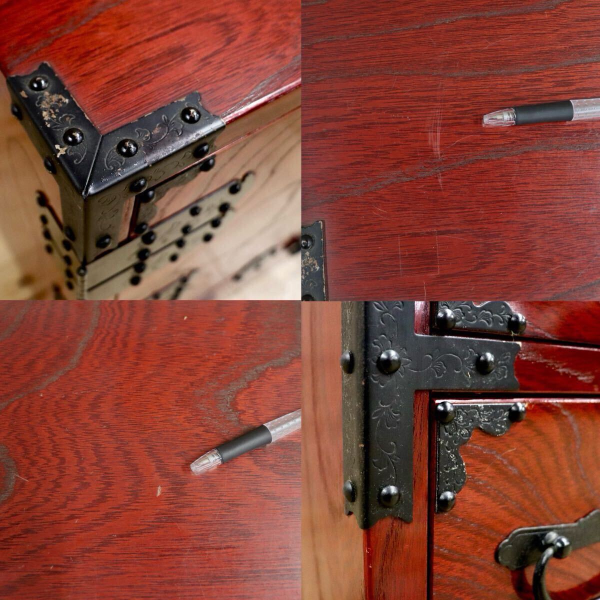 GMIS36B○青木産業 和箪笥 くれない 箪笥 チェスト 整理タンス 和家具 収納家具 欅 民芸家具 古民家 和室 座敷 和モダン レトロ