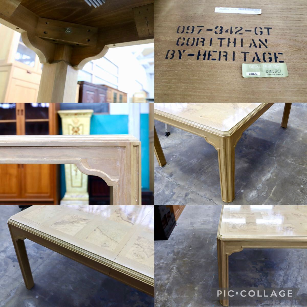 GMIK486○DREXEL HERITAGE / ドレクセルヘリテイジ ダイニングテーブル 食卓テーブル クラシック エレガント アンティーク 稀少