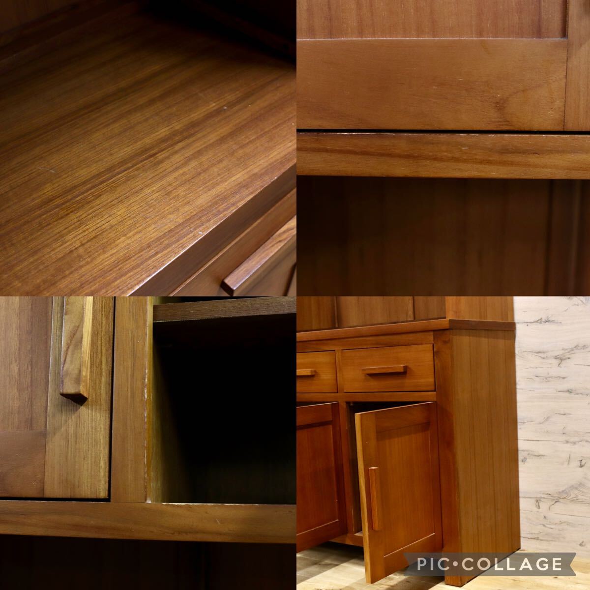 GMIK572○SCANTEAK / スキャンティーク 食器棚 カップボード 水屋棚 キャビネット リビングボード チーク材 北欧スタイル 廃番