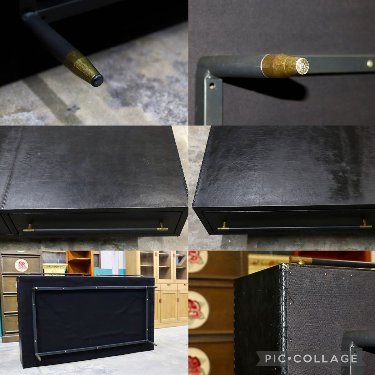 GMIK691○レザー センターテーブル リビングテーブル スタイリッシュモダン アンティーク 検)HALO アスプルンド ロルフベンツ IDC大塚家具