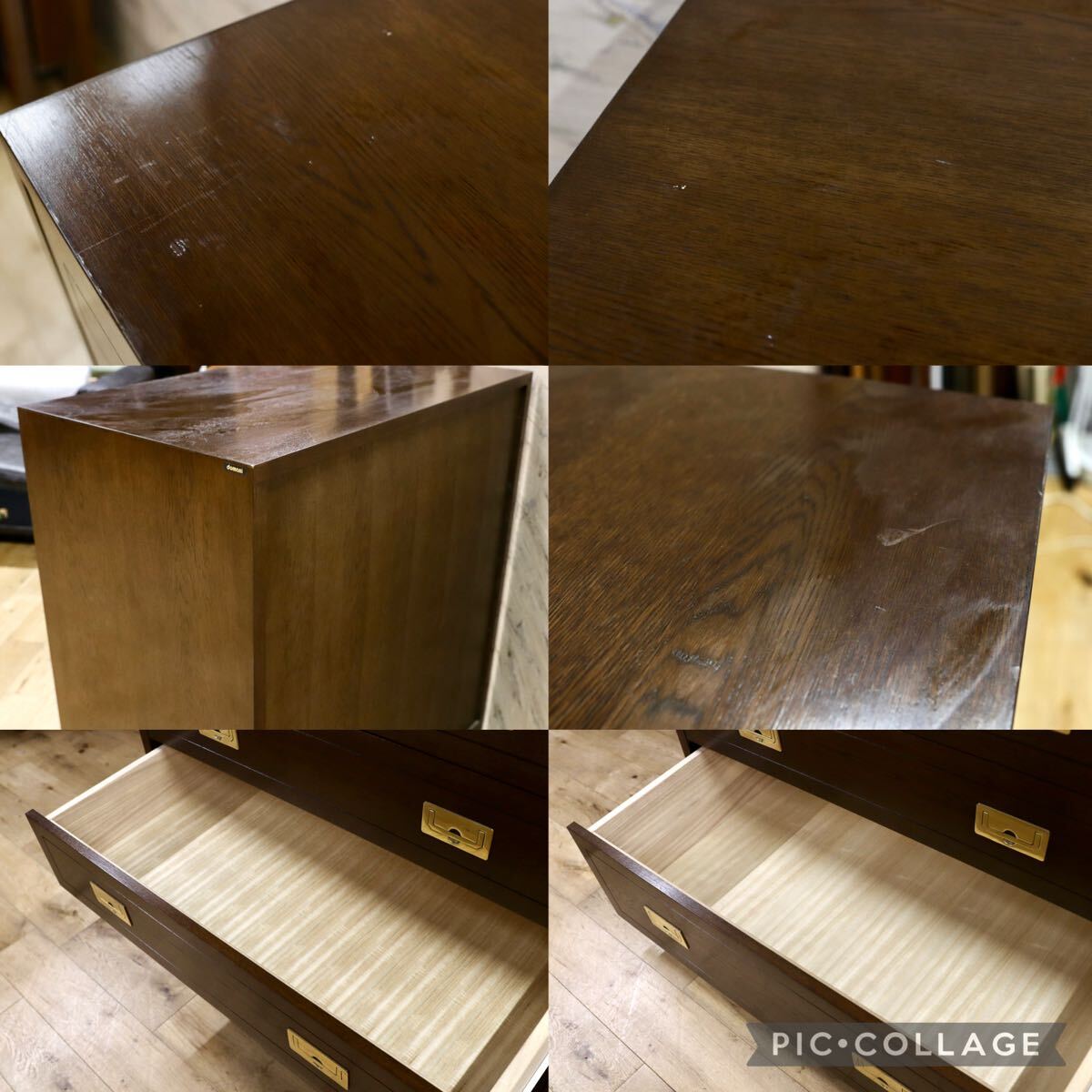 GMIK761○domani / ドマーニ Morganton モーガントン 五段 チェスト 整理箪笥 リビングボード ヒッコリーブラウン カリモク最高峰