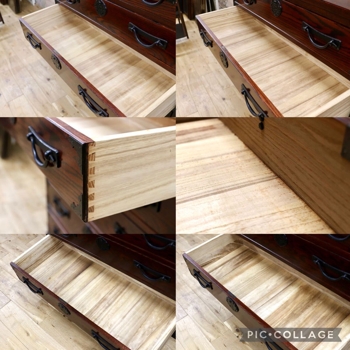 GMIH557B○横田工芸 / 整理箪笥 民芸家具 チェスト 鍵付き 欅材 桐引き出し 和家具 和モダン アンティーク 最高級 特注家具 稀少