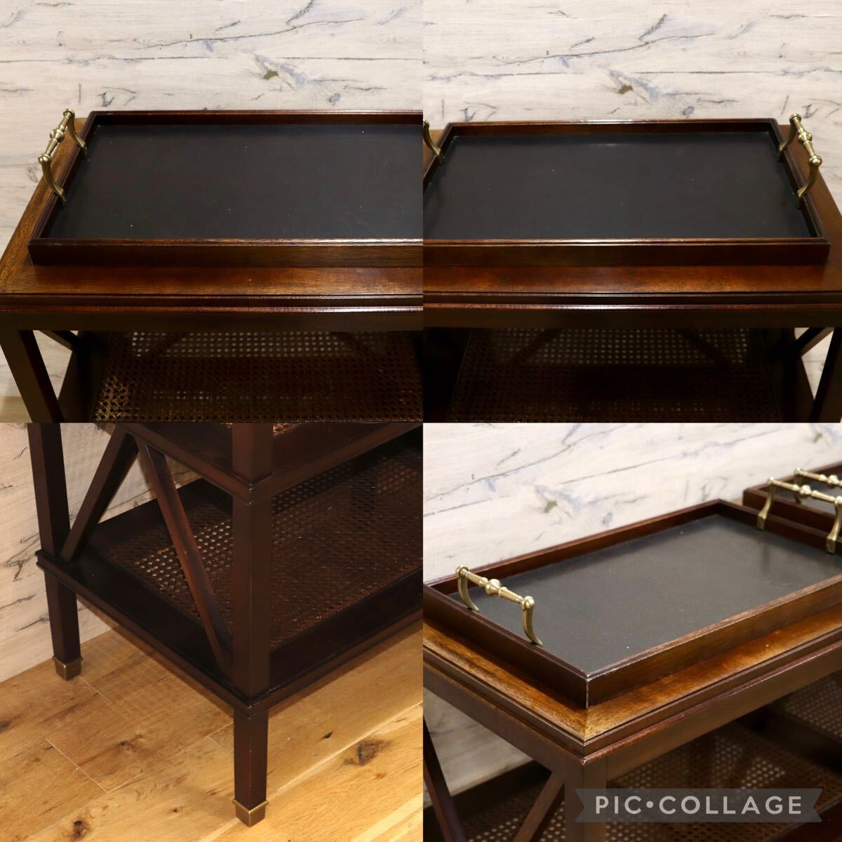 GMJK27C○SHERRILL / シェリル CTH Occasional コンソールシェルフ ラック 3段 トレイ付き クラシック アメリカ高級家具 稀少