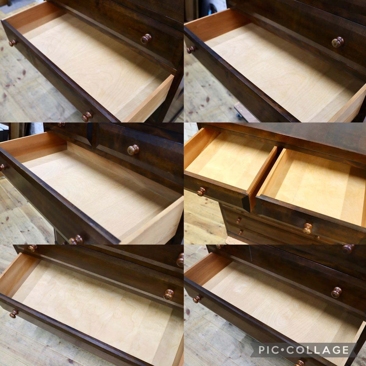 GMJK231B○松本民芸家具 ミズメザクラ 整理箪笥 六段 七杯 チェスト 和モダン 民芸家具 国産家具