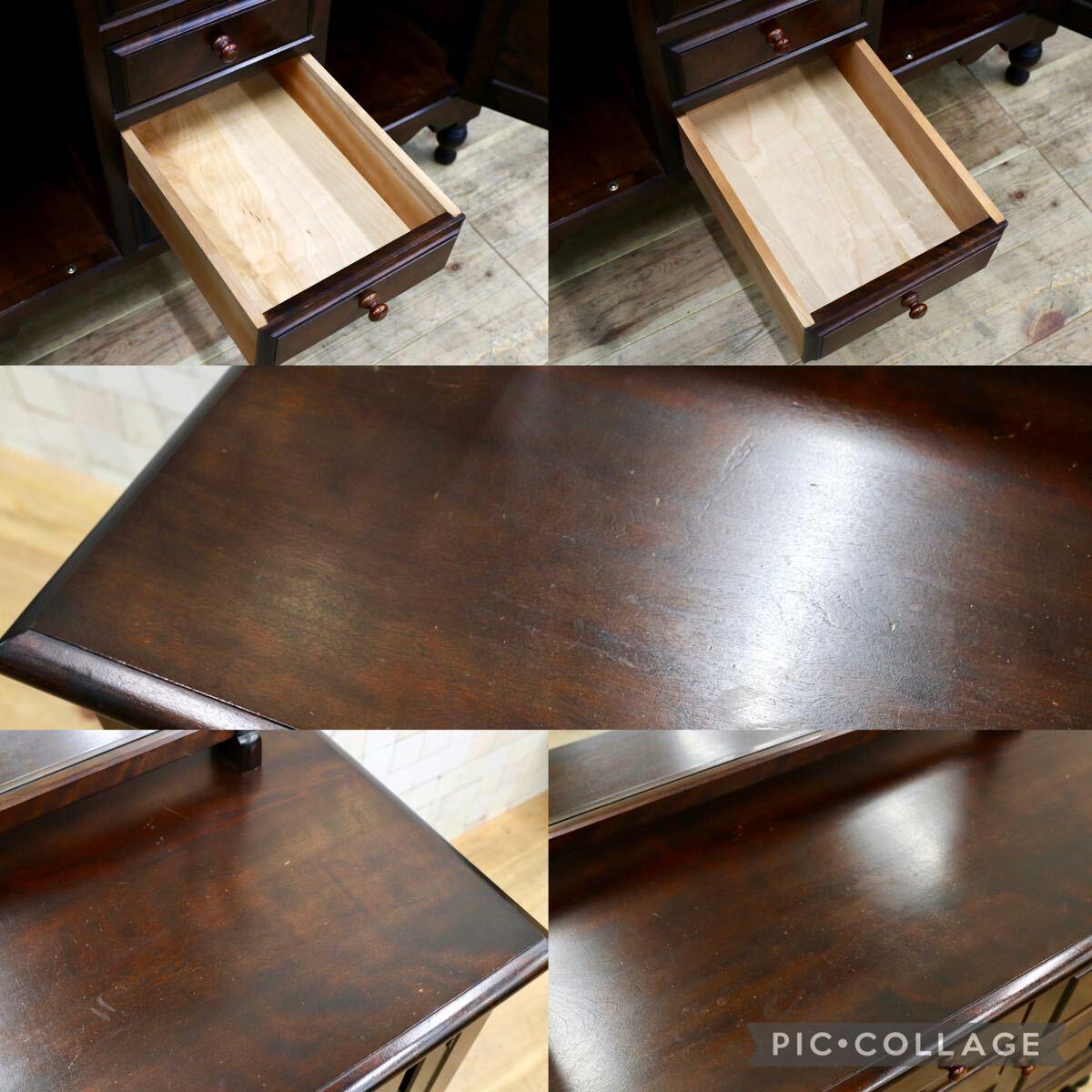 GMJK231C○松本民芸家具 #309型一面鏡 ドレッサー 鏡台 ミズメザクラ 民芸家具 国産家具 アンティーク レトロ 定価約61.1万円 稀少