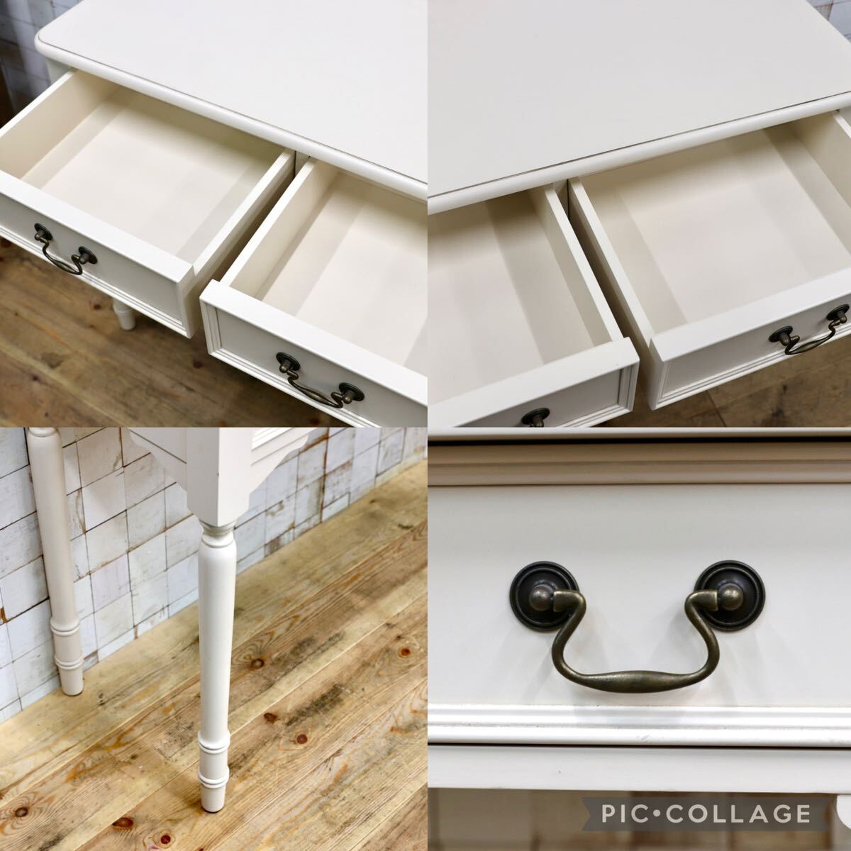 GMJK289○LAURA ASHLEY / ローラ アシュレイ CLIFTON クリフトン コンソールテーブル デスク アイボリー 英国 定価約12.9万円 展示品 稀少