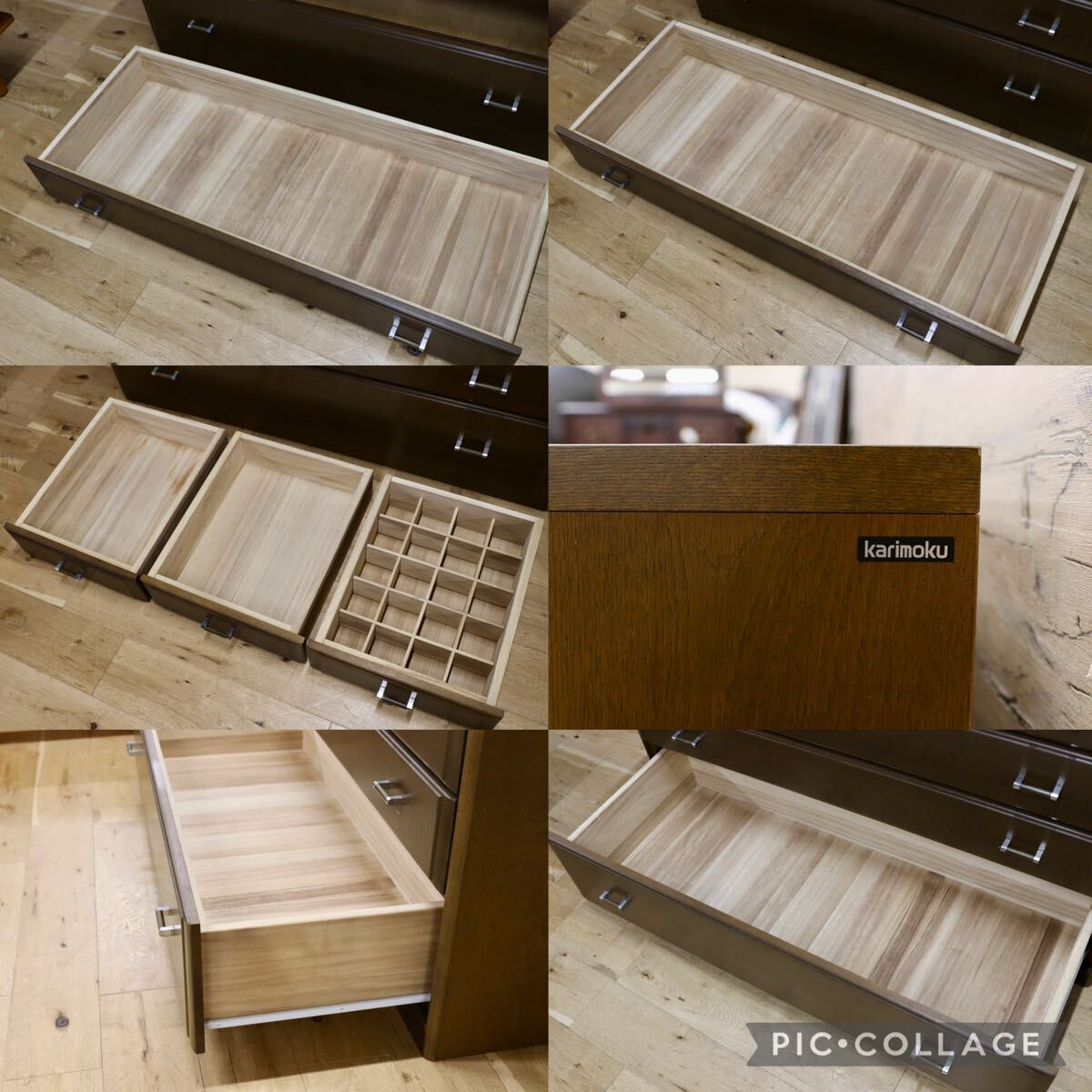 GMJH296○karimoku / カリモク 4段ワイドチェスト 整理箪笥 チェスト 桐引出し オーク材 国産家具 モダン