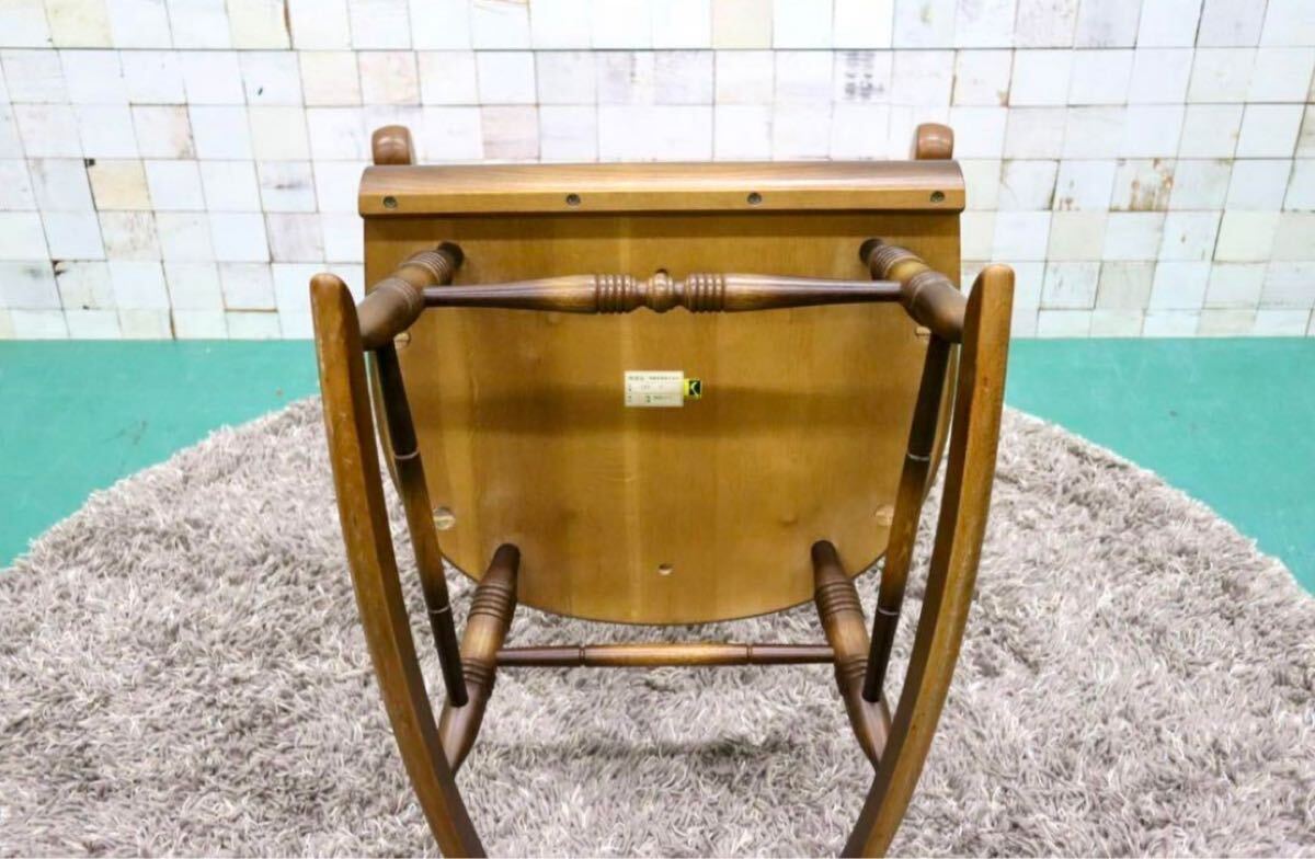 GMFT447○飛騨産業 / HIDA キツツキ 穂高 ロッキングチェア 揺り椅子 楢材 アンティーク レトロ チェア 古民家 ノスタルジック 展示品