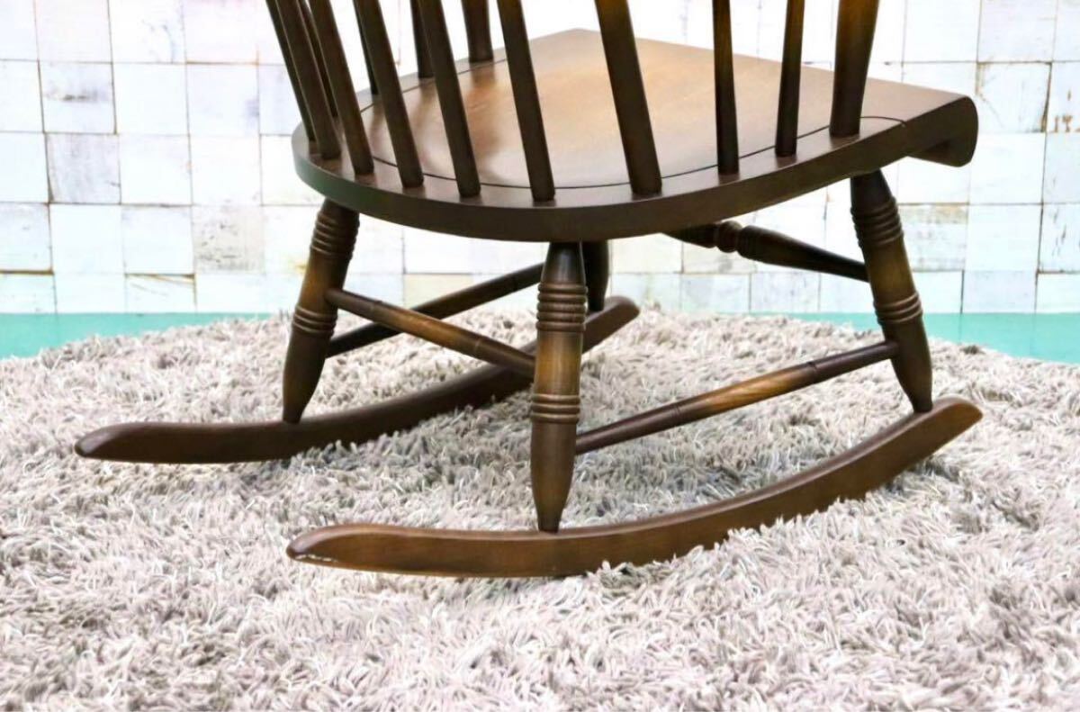 GMFT447○飛騨産業 / HIDA キツツキ 穂高 ロッキングチェア 揺り椅子 楢材 アンティーク レトロ チェア 古民家 ノスタルジック 展示品