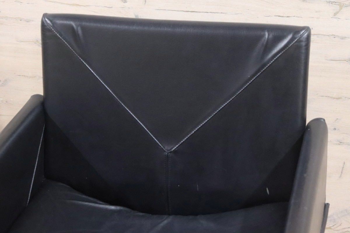 GMGK341B○Artfort / アーティフォート イージーチェア 黒 本革 イタリアモダン ヴィンテージ 稀少 検)cassina マリオベリーニ ブレイク