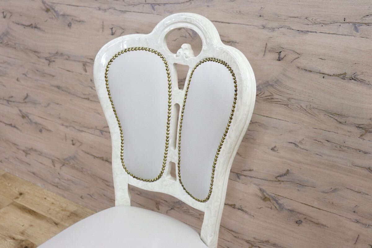 GMHN308D○Eddi Rose / エディローズ イタリア製 ダイニングチェア 食卓椅子 アームレスチェア 鋲打 猫脚 エレガント クラシック 輸入家具