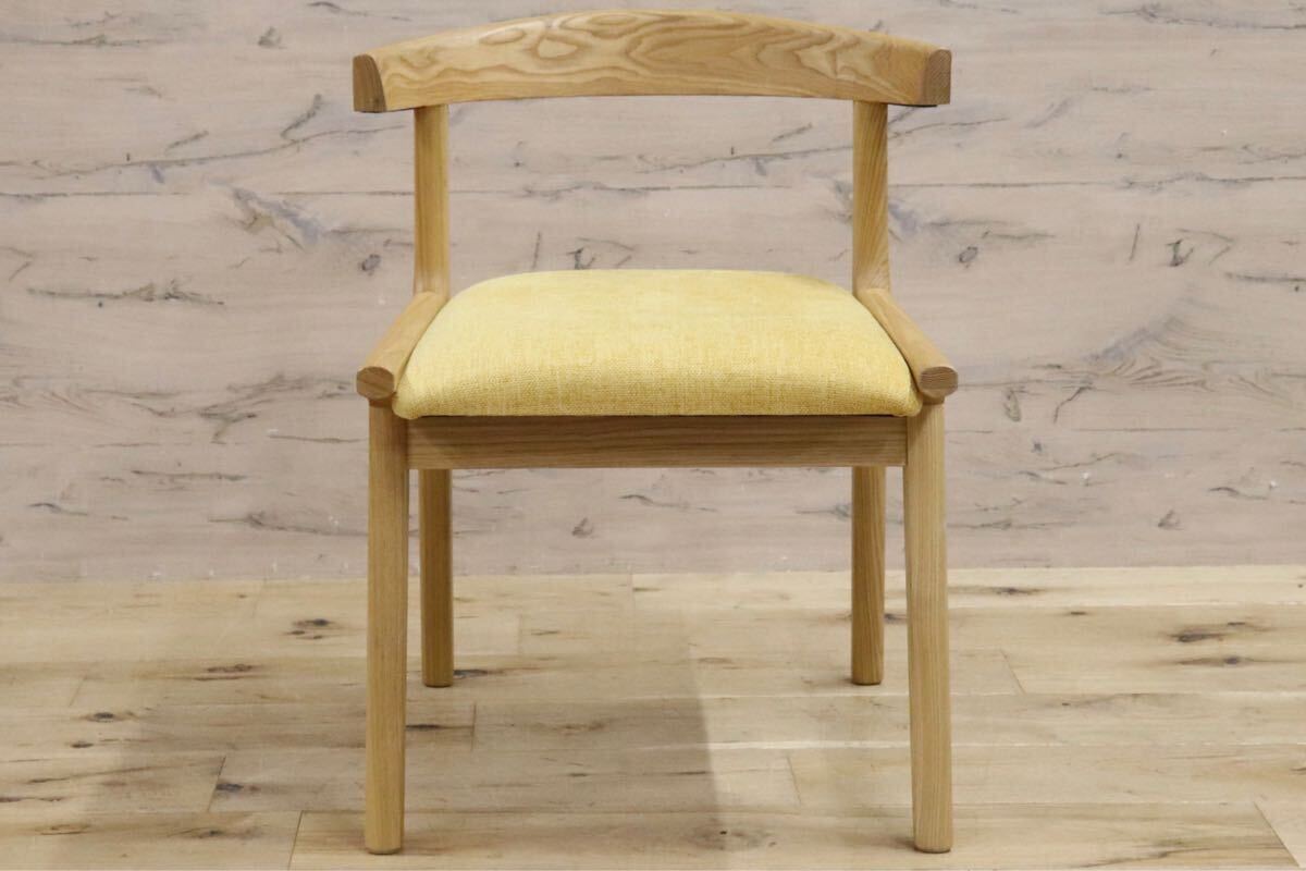 GMHK526C○Re: CENO リセノ Henry ヘンリー ダイニングチェア 椅子 北欧スタイル 天然木 イエロー 展示品