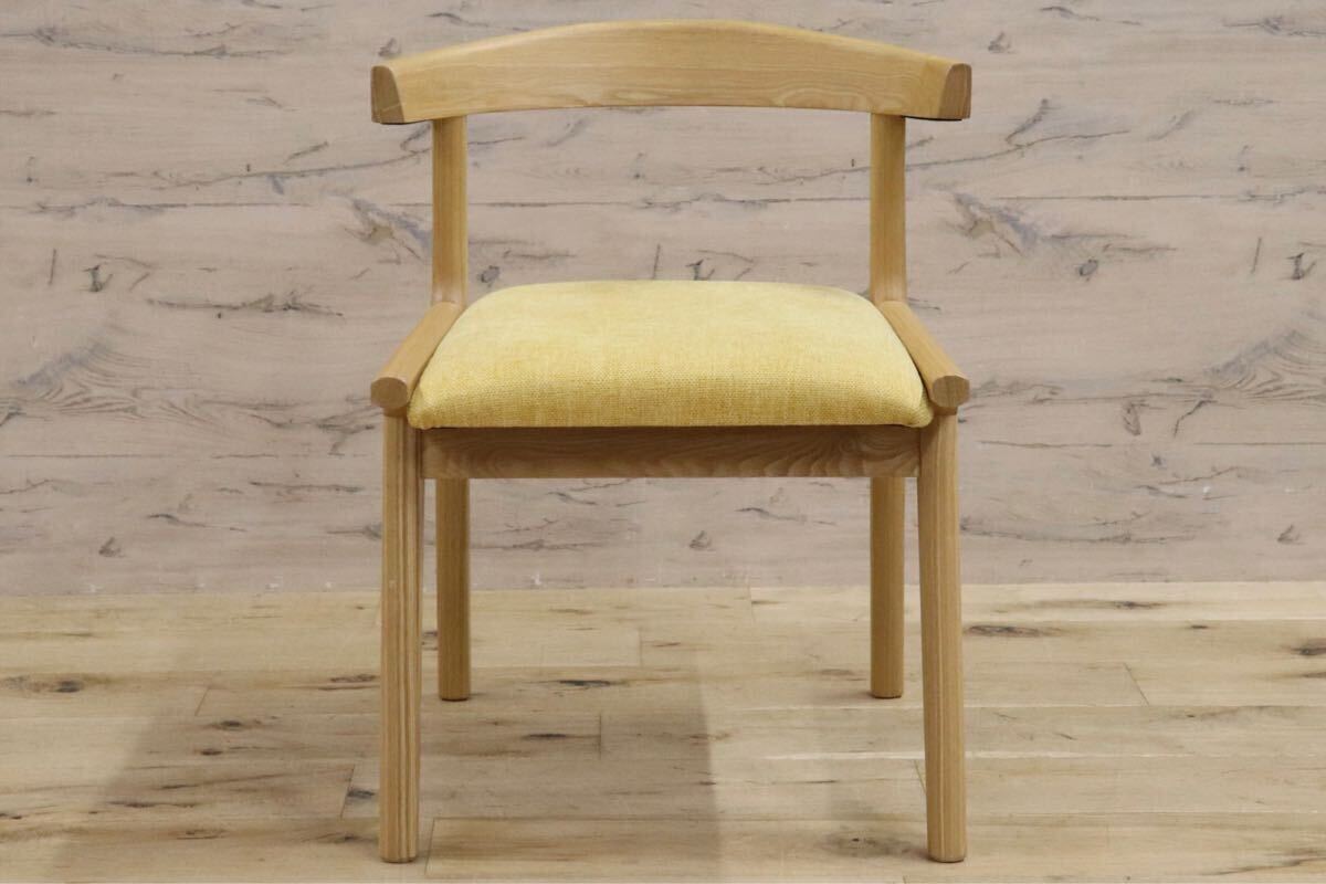 GMHK526D○Re: CENO リセノ Henry ヘンリー ダイニングチェア 椅子 北欧スタイル 天然木 イエロー 展示品