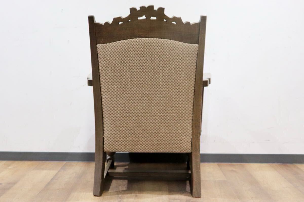 GMHK615A○神戸家具 洋家具 1人掛けソファ シングルソファ アームチェア 楢材 クラシカル 和製ヴィンテージ アンティーク 検)永田良介