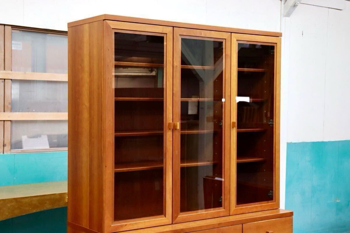 GMHH399○EARLY TIMESα / アーリータイムスアルファ エテルノ 食器棚 カップボード チェリー材 旭川家具 IDC大塚家具 約40万 展示品