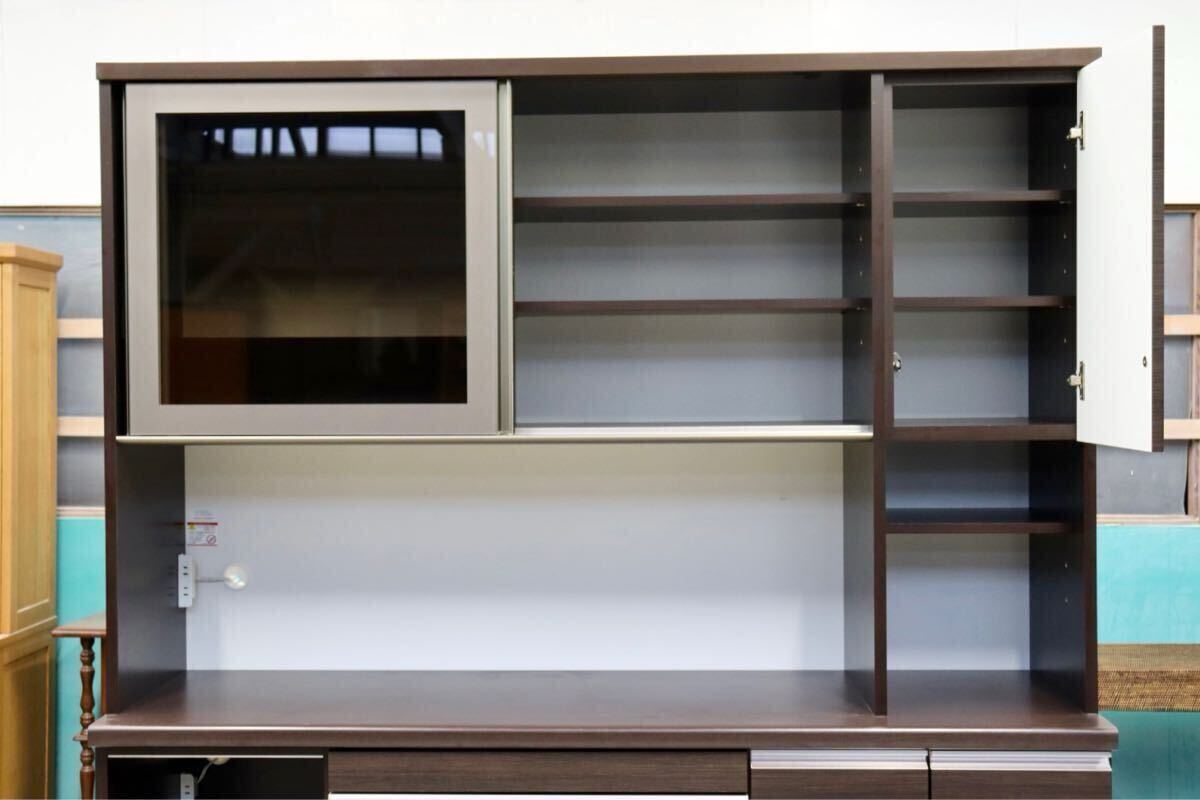 GMHH400○松田家具 プリモアレンジ ダークブラウン キッチンボード レンジボード キッチン収納 大川家具 IDC大塚家具 約35万 美品