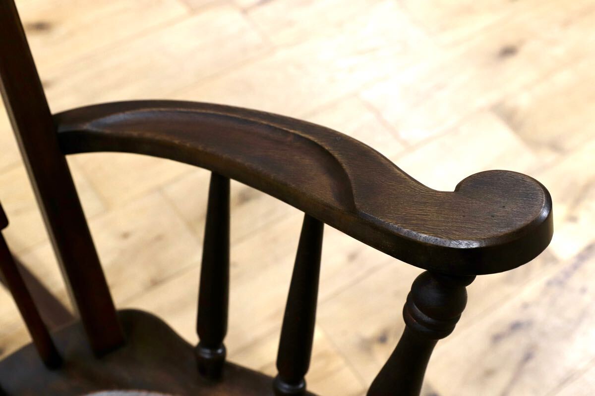 GMHS372○永田良介商店 ロッキングチェア 神戸家具 揺り椅子 楢無垢材 稀少 ヴィンテージ レトロ メンテナンス済み