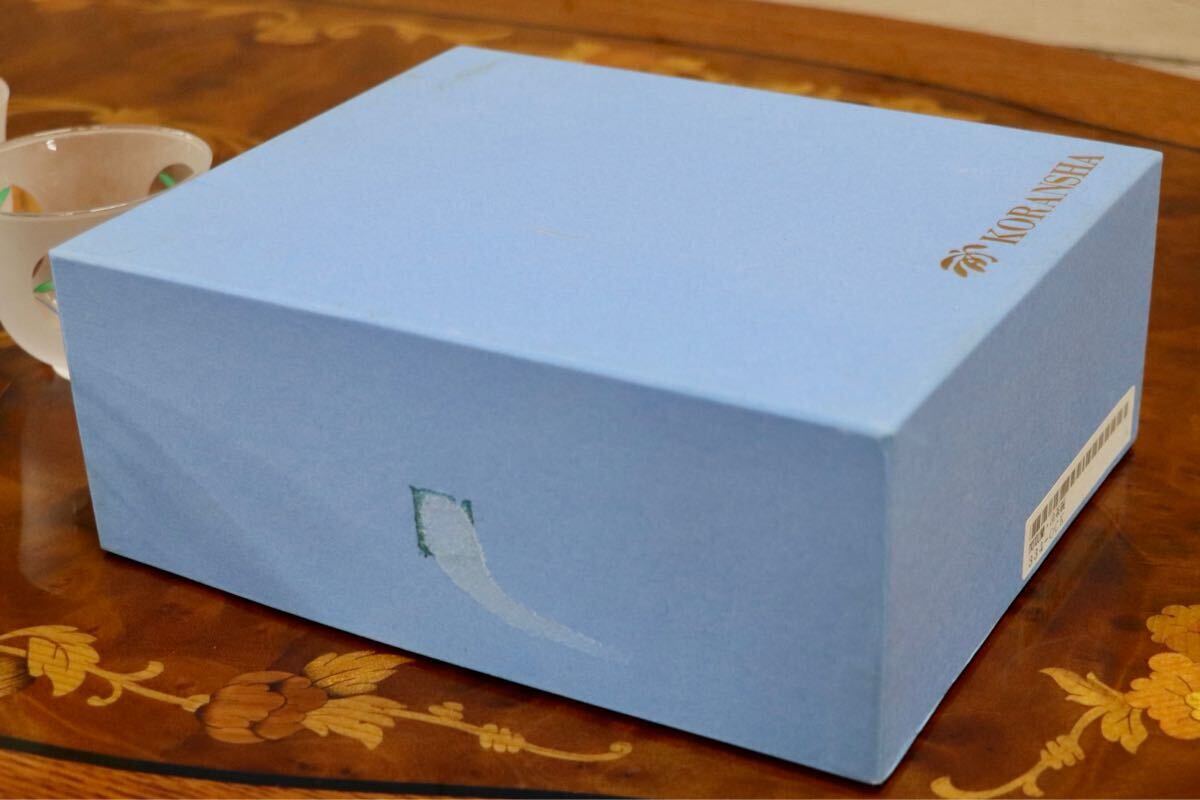 GMGS253○香蘭社 冷茶碗 間取蘭 和食器 5客セット 花柄