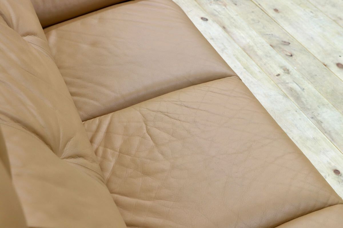 GMHN390○karimoku / カリモク ZT7303 3人掛けソファ トリプルソファ 本革 レザー 長椅子 国産家具 廃番