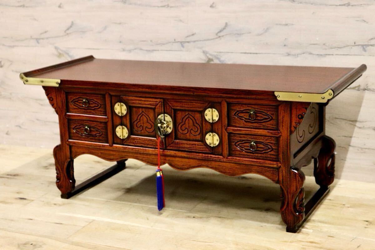 GMIS40B○李朝家具 キャビネット 飾り台 引き出し アンティーク ヴィンテージ アジアン家具 古道具 木製 展示品