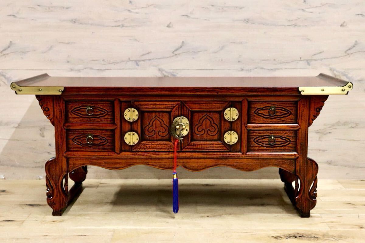 GMIS40B○李朝家具 キャビネット 飾り台 引き出し アンティーク ヴィンテージ アジアン家具 古道具 木製 展示品