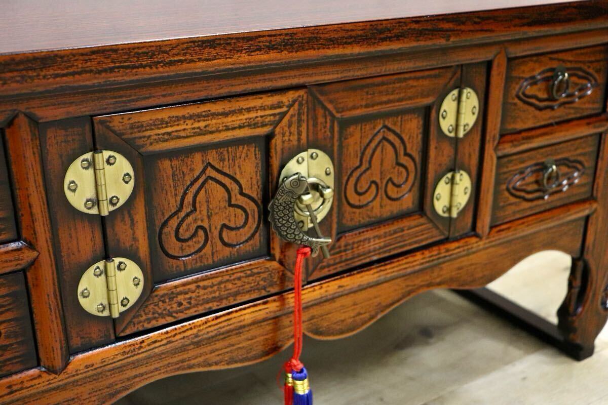 GMIS40B○李朝家具 キャビネット 飾り台 引き出し アンティーク ヴィンテージ アジアン家具 古道具 木製 展示品