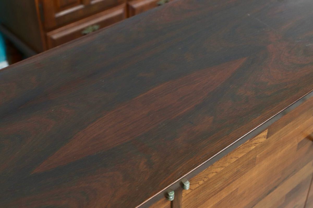 GMIK44○オールドカリモク karimoku ローズウッド サイドボード リビングボード 収納家具 年代物 ヴィンテージ