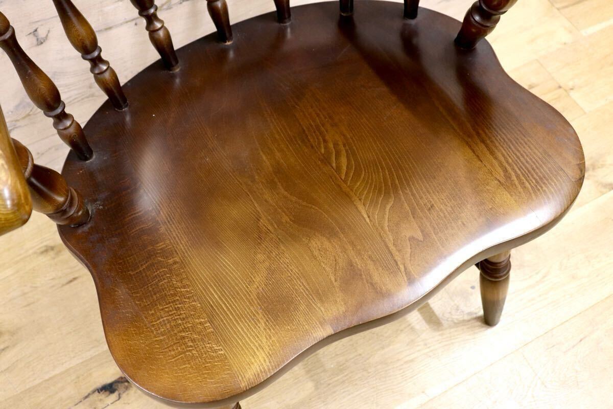 GMIK227A○飛騨産業 / HIDA キツツキ 穂高 アームチェア ダイニングチェア キャプテンチェア ブナ材 椅子 ヴィンテージ 無垢 国産家具